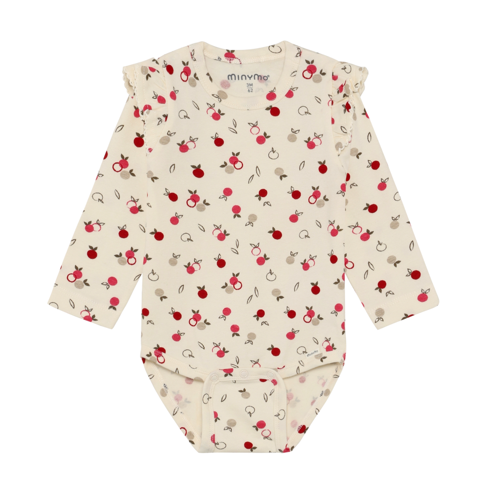 Seedpearl Long Sleeve Apple Onesie