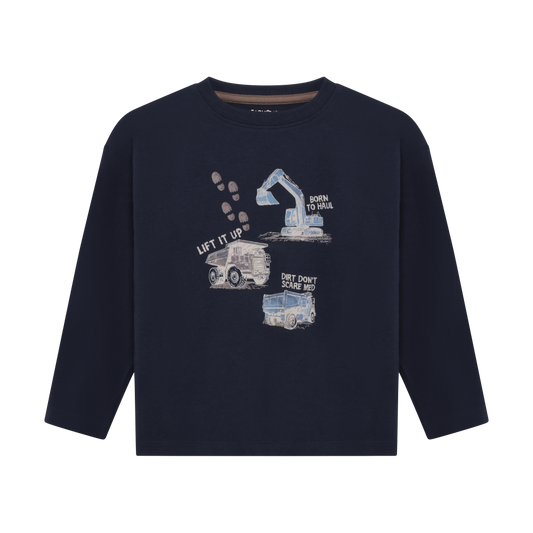 Dark Sapphire Born to Build Long Sleeve Tee