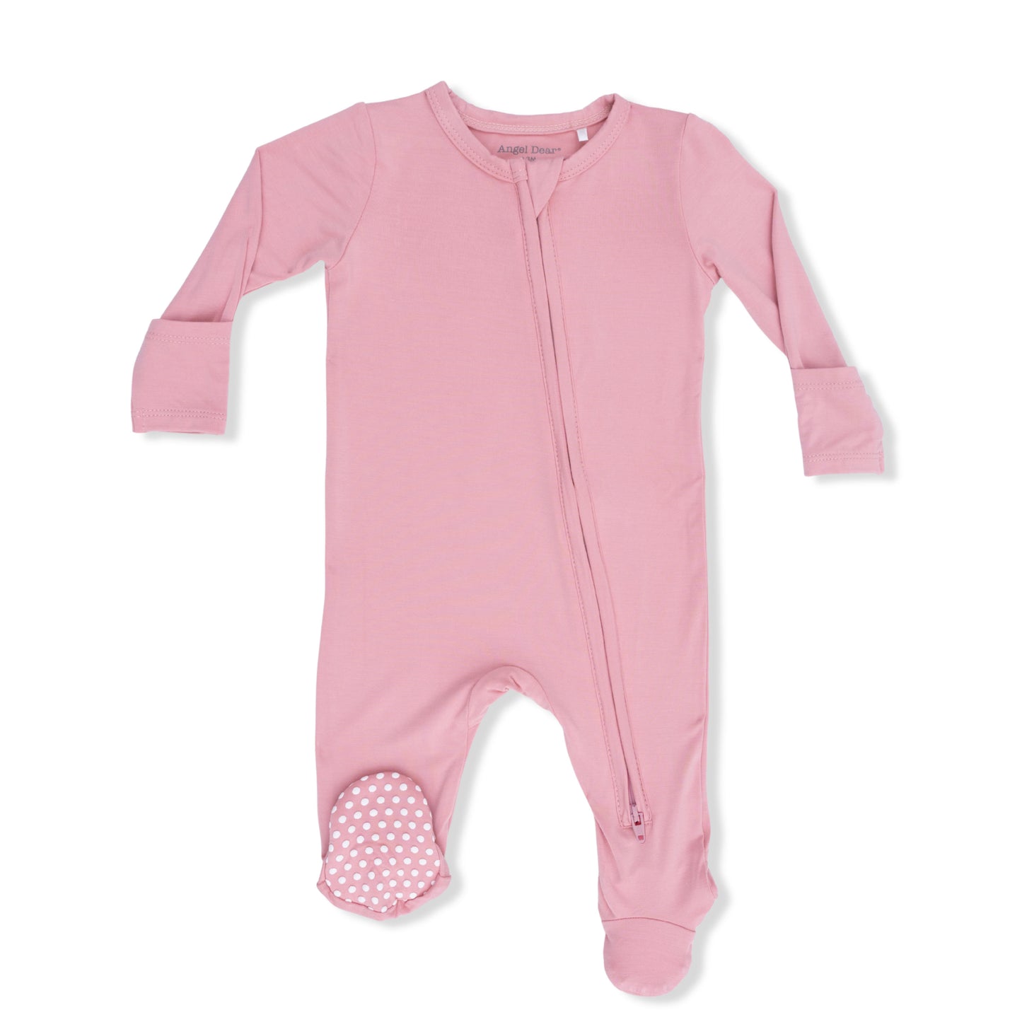 Solid Rose Elegance 2 Way Zipper Footie