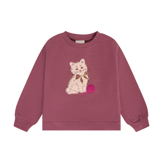 Crushed Berry Kitty Sweatshirt