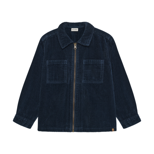 Midnight Navy Collared Corduroy Jacket