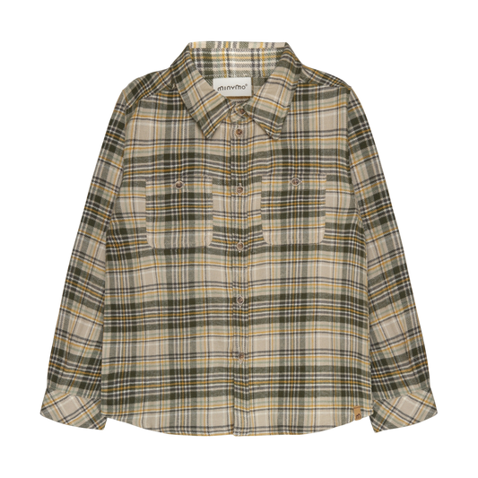 Feather Gray Checkered Long Sleeve Shirt