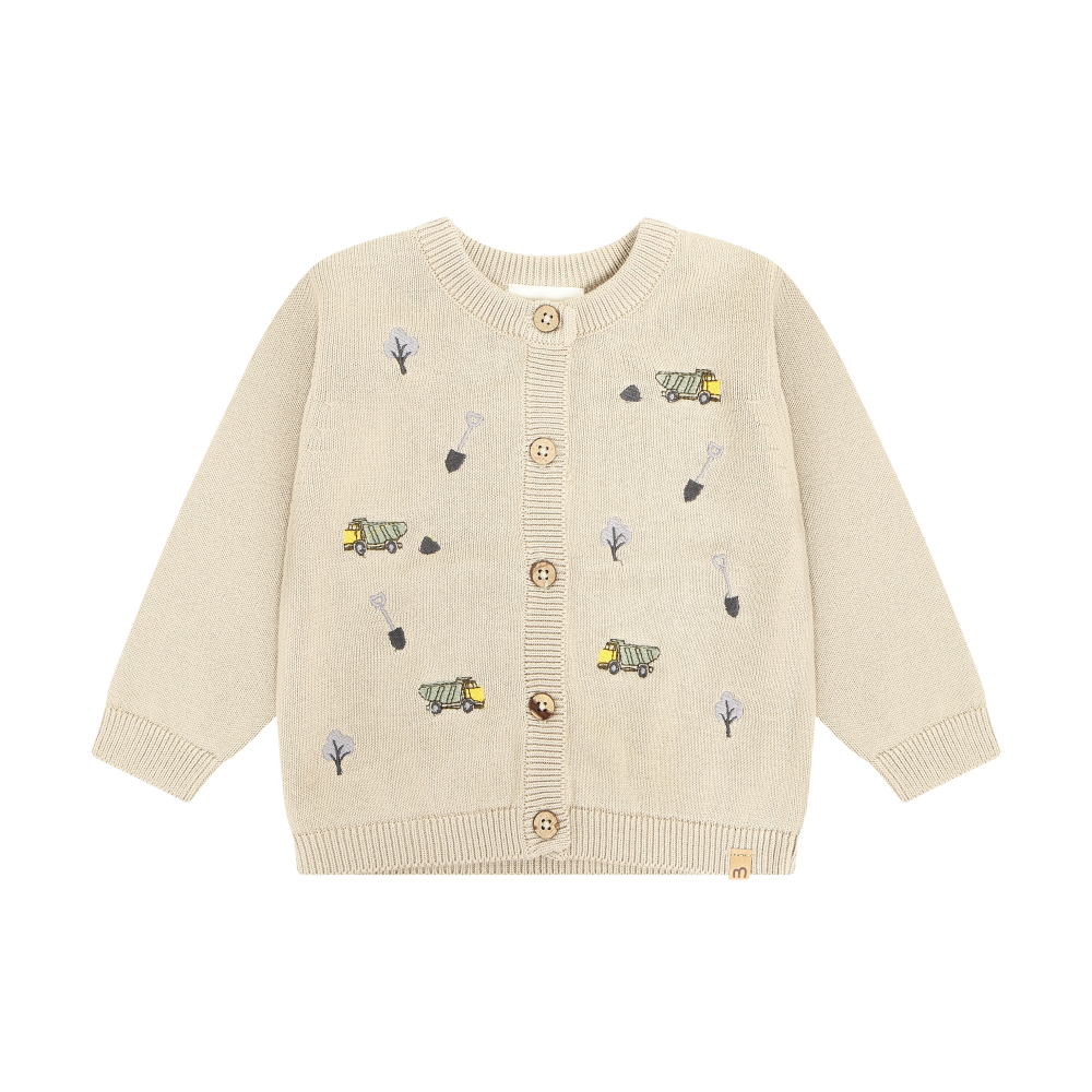Feather Gray Trucks Knit Cardigan