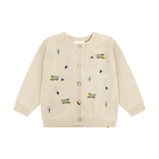 Feather Gray Trucks Knit Cardigan