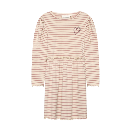 Fawn Striped Long Sleeve Rib Dress