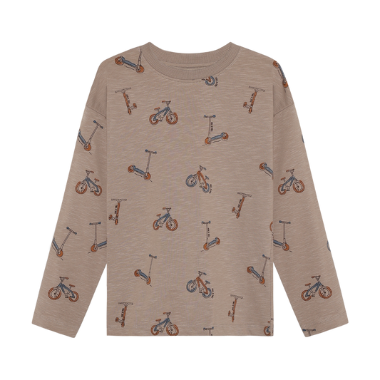 Fungi Scooter & Bikes Long Sleeve Tee