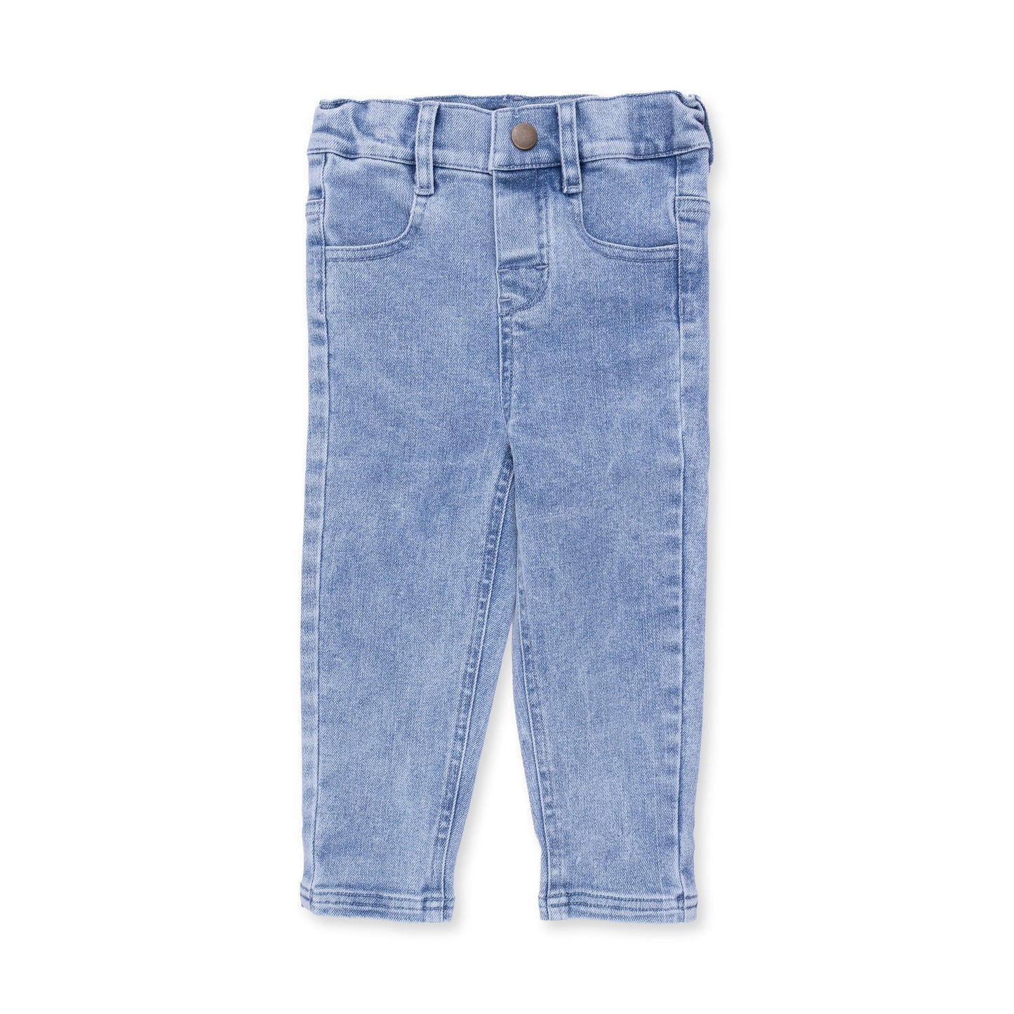 Boy Old School Blue Stretch Denim Adjustable Pants