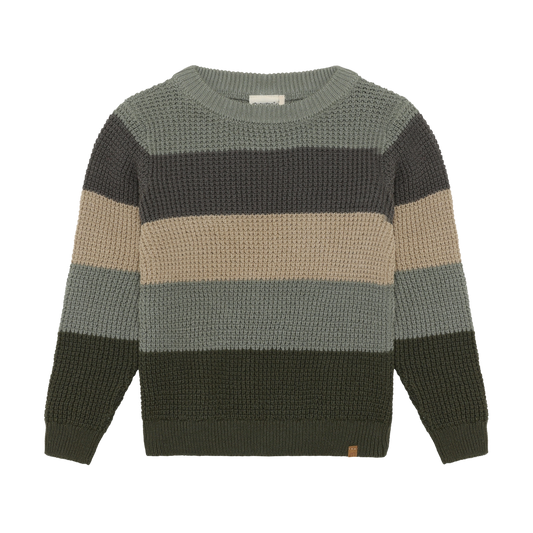 Beetle Colorblock Knit Pullover Sweater