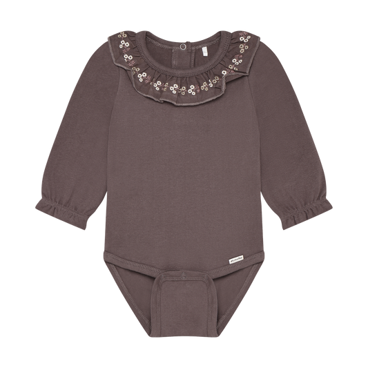 Plum Truffle Long Sleeve Onesie