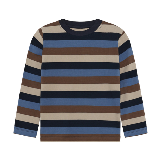 Dark Sapphire Multi Stripe Long Sleeve Tee