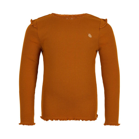Ribbed LS Tee: Pumpkin Spice