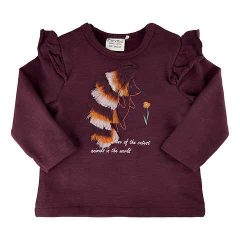 Ruffle Sleeve Sweatshirt: Fig