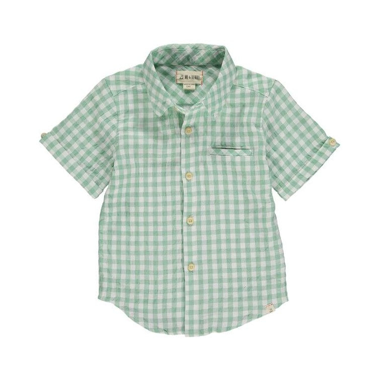 Penzance Rolled Shirt: Green Plaid