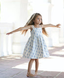 Santorini Woven Dress Floral Print