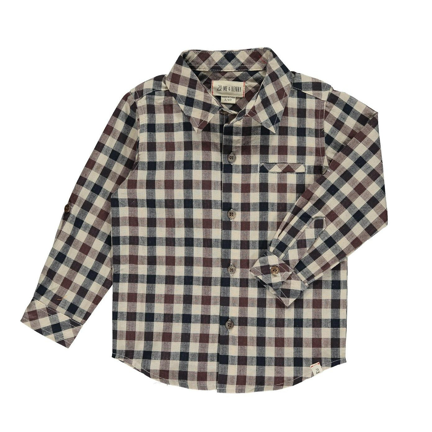 Atwood Woven shirt: Brown/Black Plaid