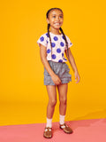 Isla Ruffle Shorts: Indigo
