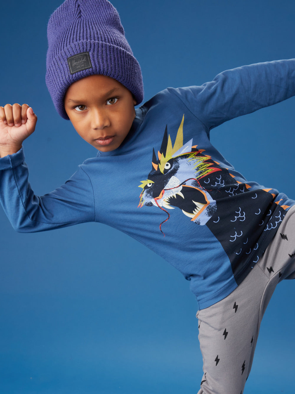 Dragon Roar Graphic Tee: Regatta Blue