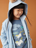 Wild Misaki Horses Graphic Tee: Cornflower