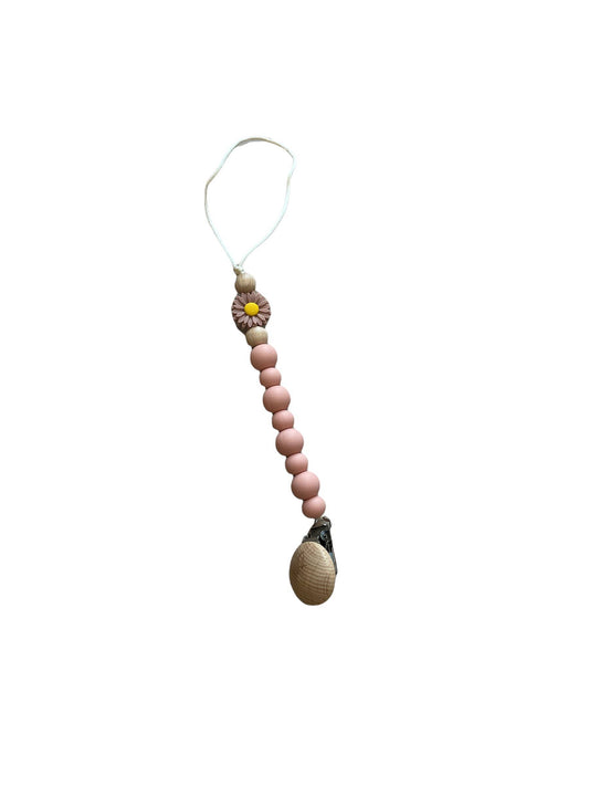 Daisy Grande Clip & Soother: Dusty Rose