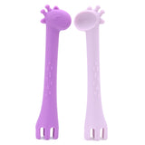 Lilac & Purple Fork & Spoon Set