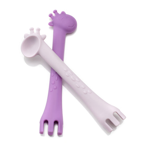 Lilac & Purple Fork & Spoon Set