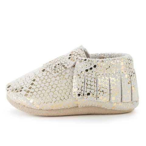 Rattlesnake Genuine Leather Baby Moccasins