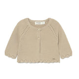 Basic knit long cardigan: Beige Lure
