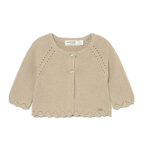 Basic knit long cardigan: Beige Lure