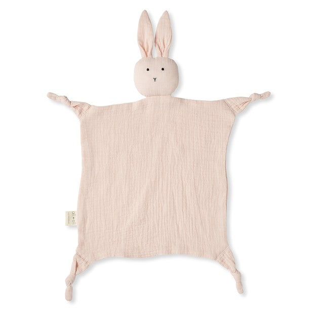 Cuddle Security Blanket Soft Muslin Cotton: Pink Bunny