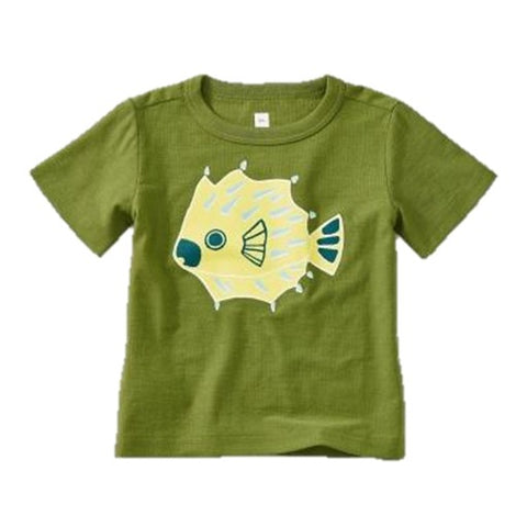Puffer Fish Baby Graphic Tee - Army