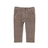Fleece trousers check for baby boy: Print