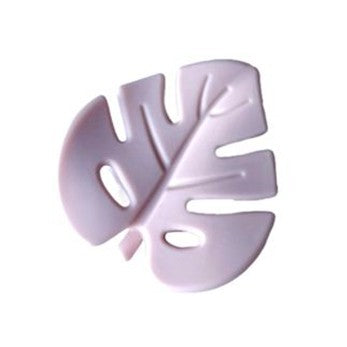 Monstera Silicone Teether-Pale Pink