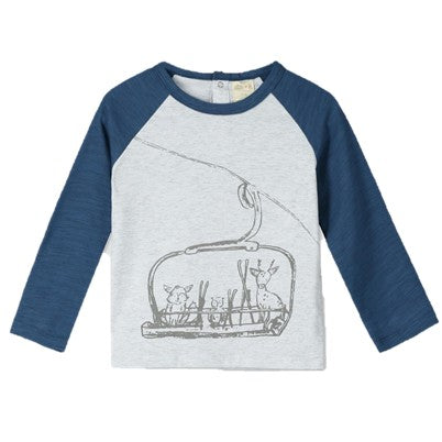 Skiing Ruan Long Sleeve Tee: Grey