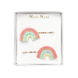 Glitter Rainbow Hair Slides