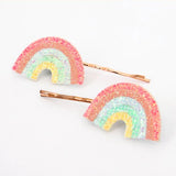 Glitter Rainbow Hair Slides