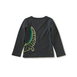 Awesome Alligator Graphic Tee: Indigo