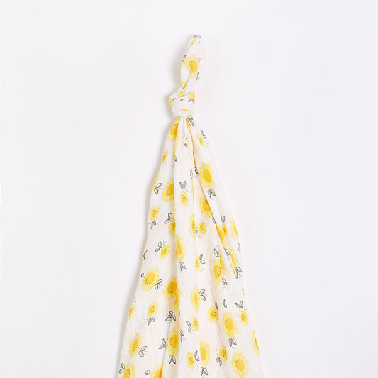 FIRSTS Sunflowers Muslin Swaddle