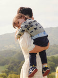 Velour Baby Pant: Indigo