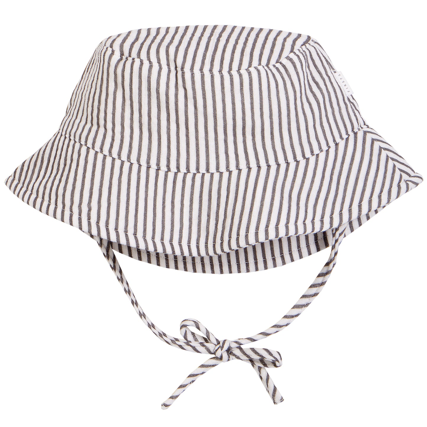 Grey Stripe Baby Bucket Hat