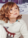 Moose Baby Sweater: Chalk