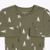 Conifer Print on Foggy Forest PJ Set