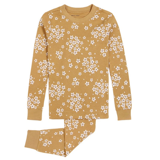 Autumn Floral Print on Golden PJ Set