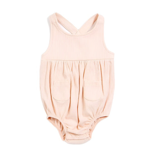Blush Modal Rib Bubble Romper