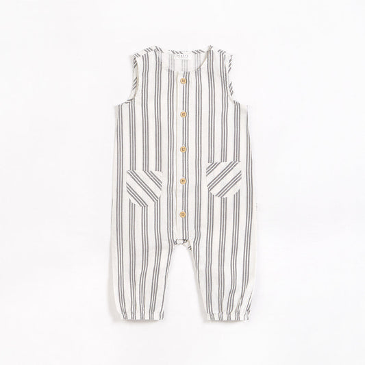 Baby Sleeveless Playsuit Woven: Off White