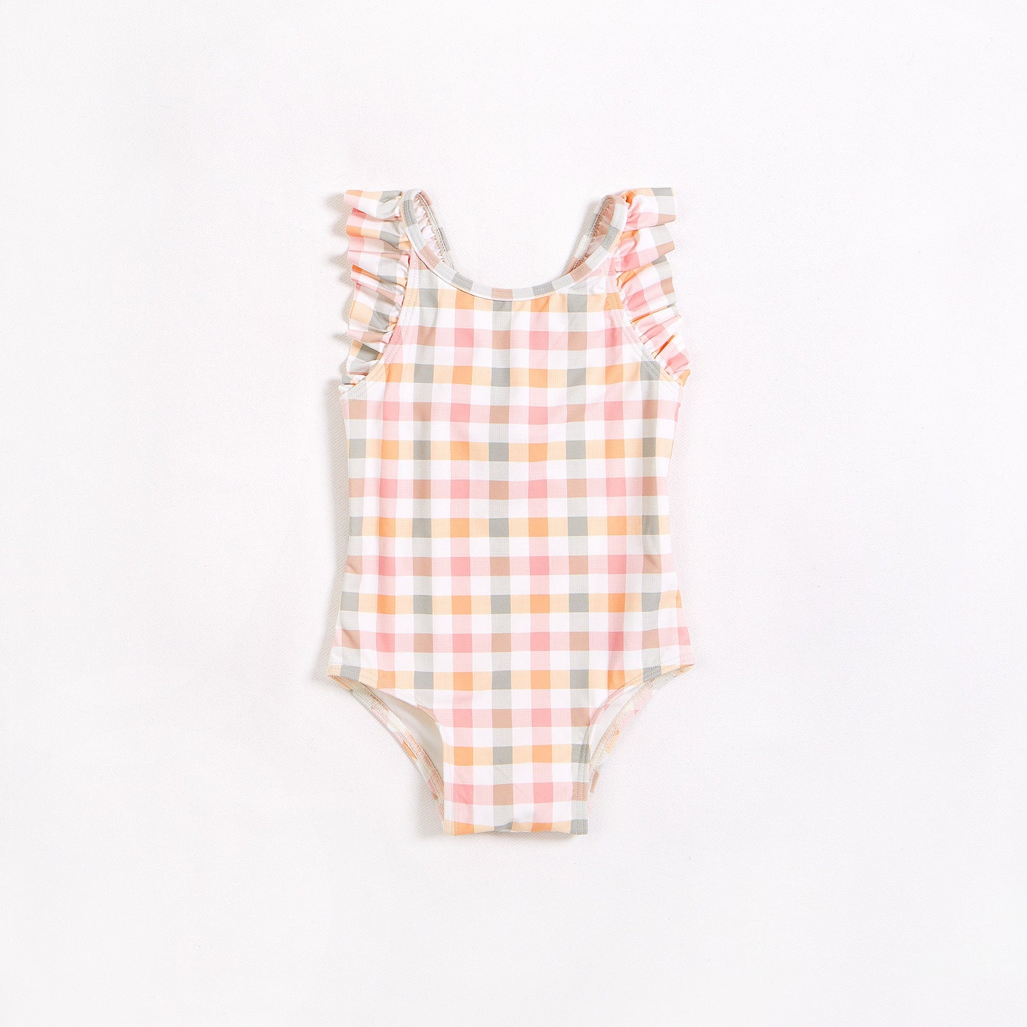 Girl Summer Gingham One-Piece Swimsuit