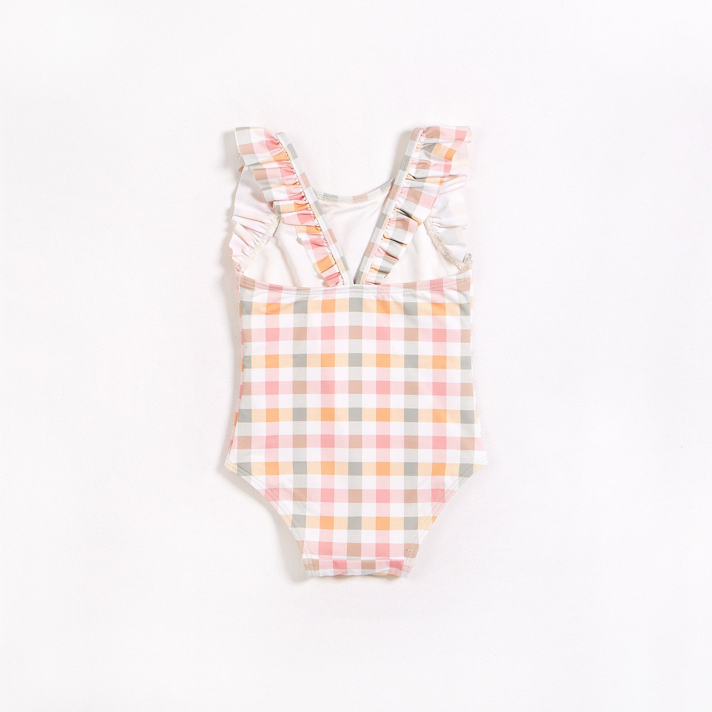 Girl Summer Gingham One-Piece Swimsuit
