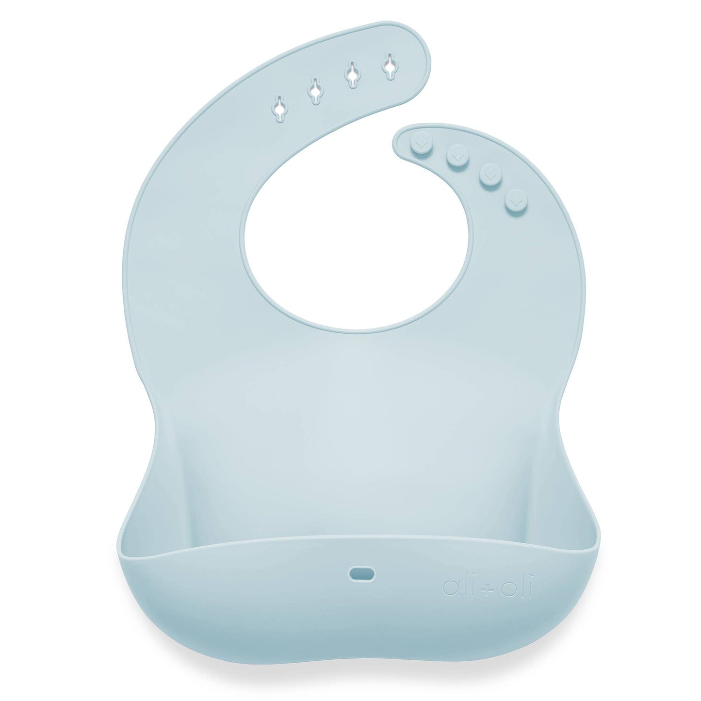 Silicone Baby Bib Roll Up & Stay Closed - (Sky)