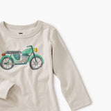 Mini Moto Graphic Baby Tee: Vapor