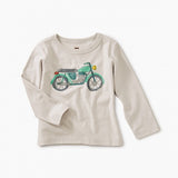 Mini Moto Graphic Baby Tee: Vapor