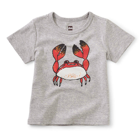 Feeling Crabby Baby Graphic Tee: Med H/Grey